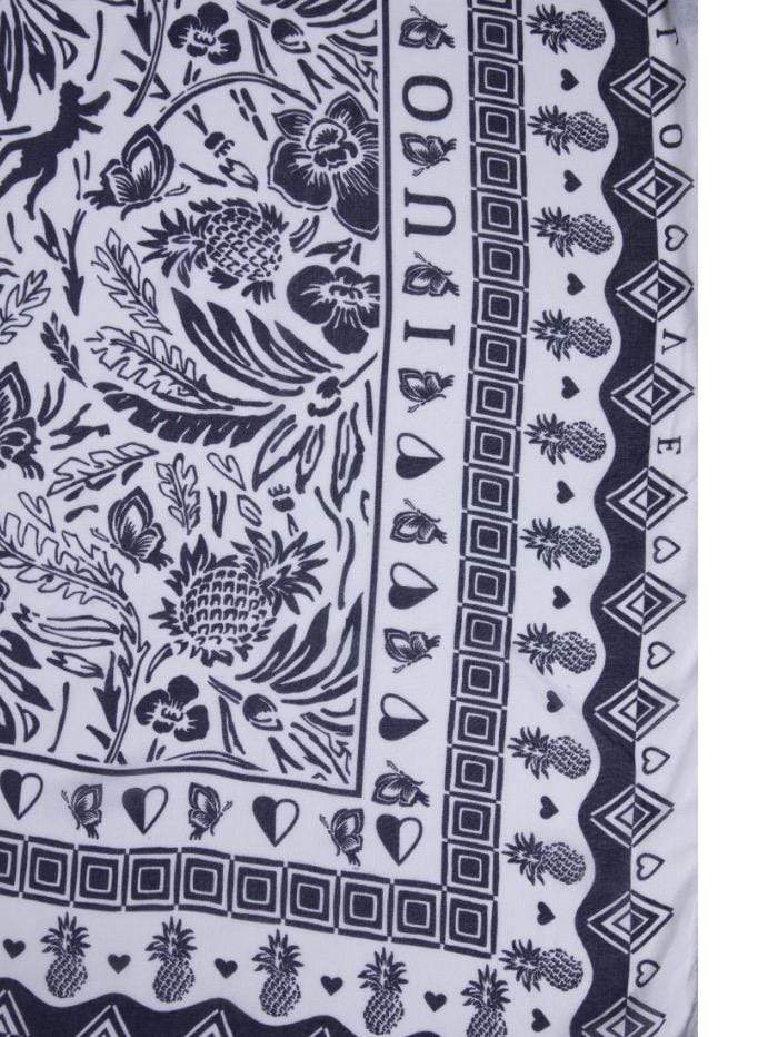 Oui Accessories One Size Oui Navy & White Scarf 72822 izzi-of-baslow