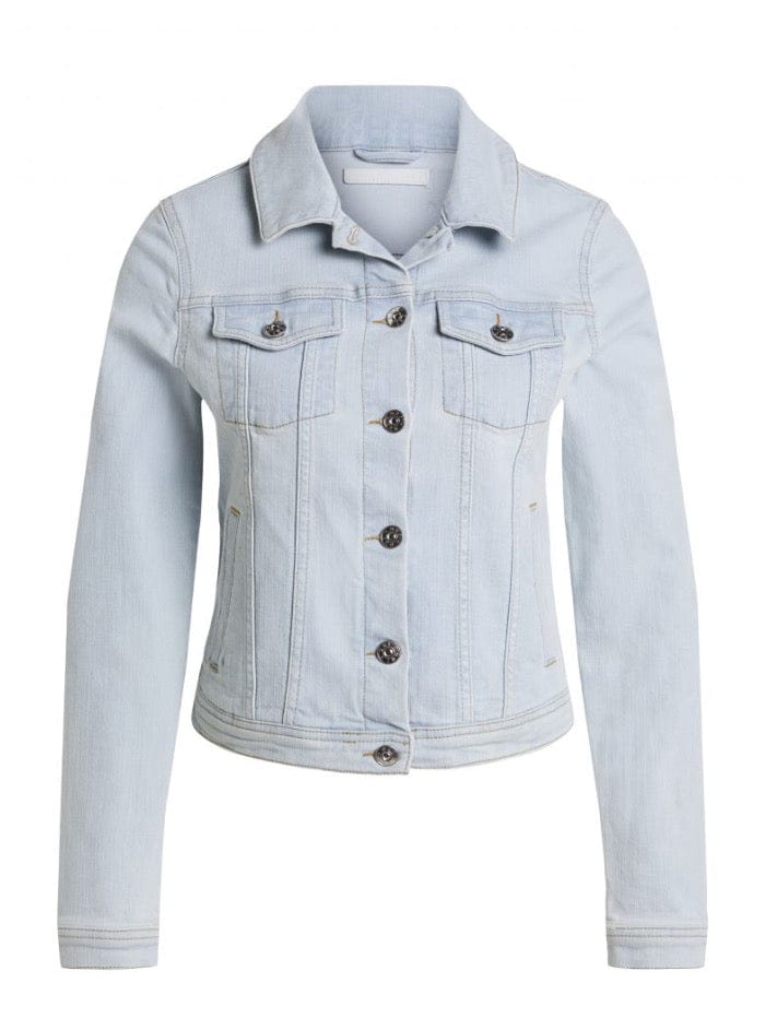 Oui Coats and Jackets Oui Pale Blue Denim Jacket 73048 5490 izzi-of-baslow
