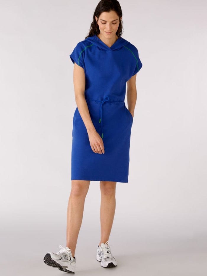 Oui Dresses Oui Cobalt Blue Hoodie Dress 76352 5392 izzi-of-baslow