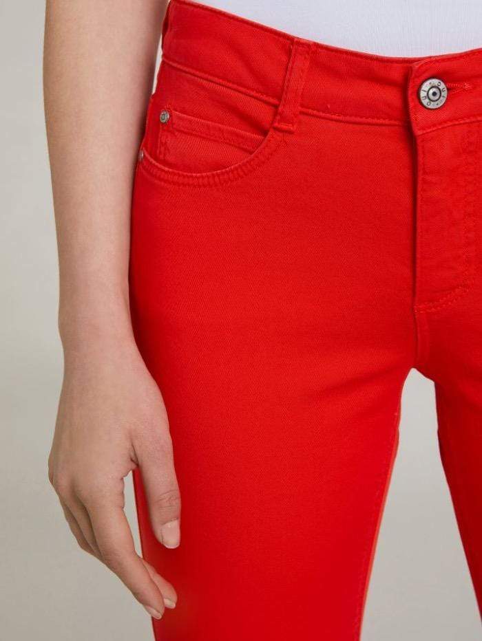 Oui Jeans Oui Fiery Red Cropped Jeans 73364 3584 izzi-of-baslow