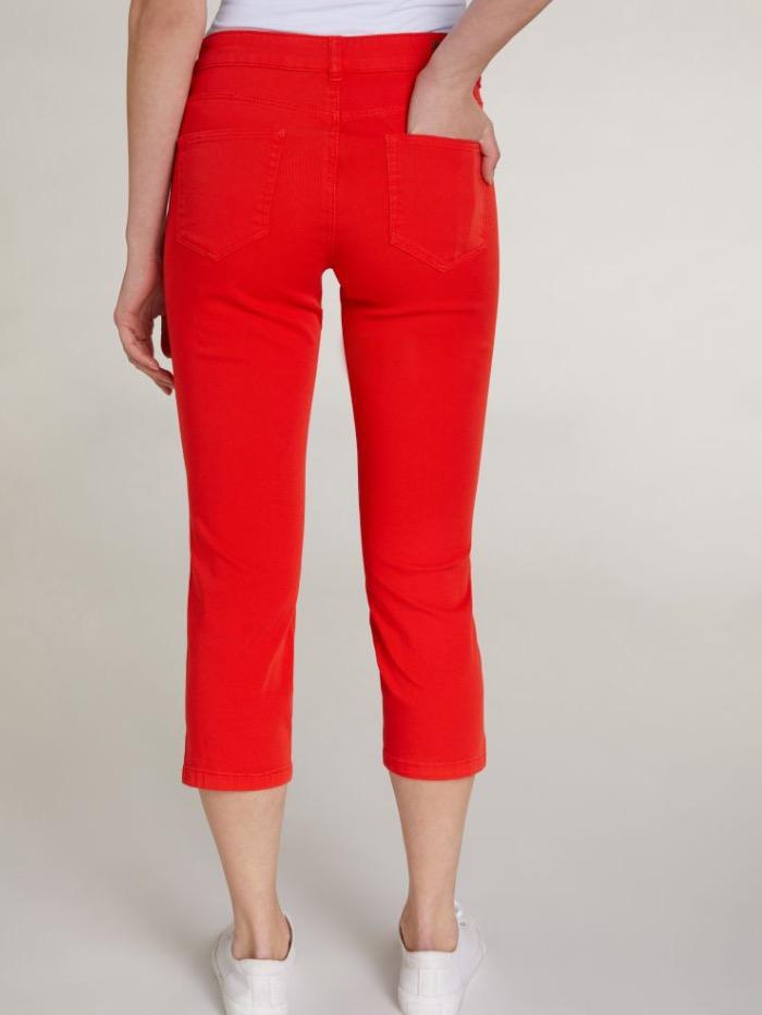 Oui Jeans Oui Fiery Red Cropped Jeans 73364 3584 izzi-of-baslow