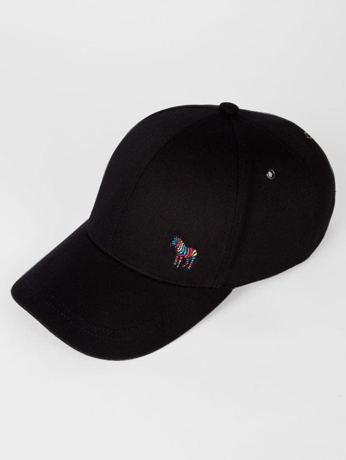 Paul Smith Accessories One Size Paul Smith Black Baseball Cap Zebra Logo W1A-852F-AZEBRA 79 izzi-of-baslow