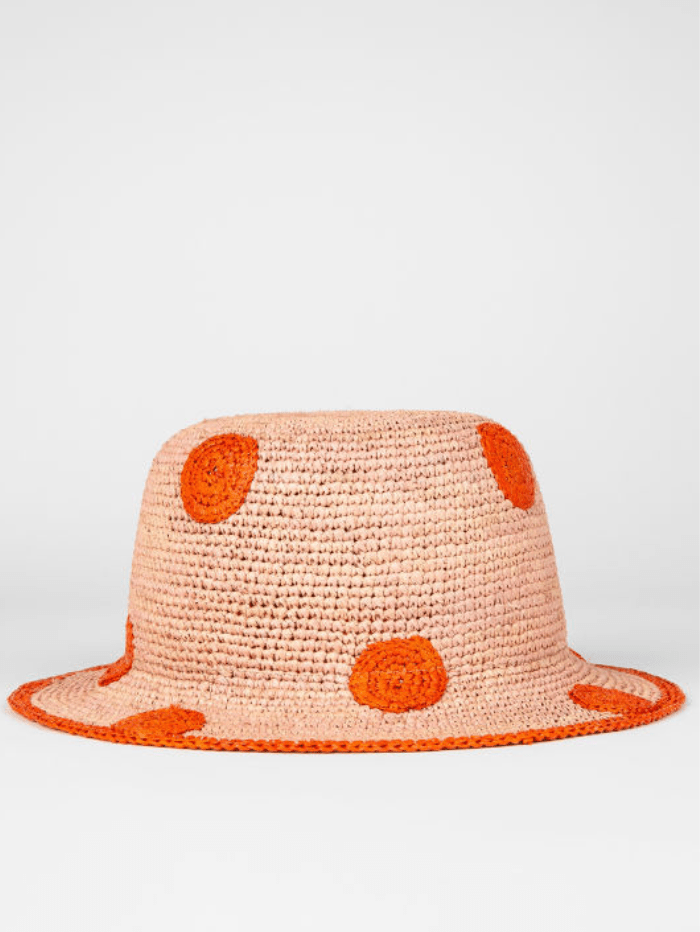 Paul Smith Accessories Paul Smith Sun Hat Orange Spot W1A-307A-K291 16 izzi-of-baslow