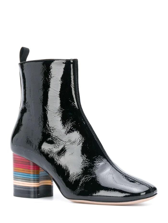 Paul Smith Shoes Paul Smith Moss Black Swirl Heel Leather Boots W1S-MOS04-EPAT-79 izzi-of-baslow