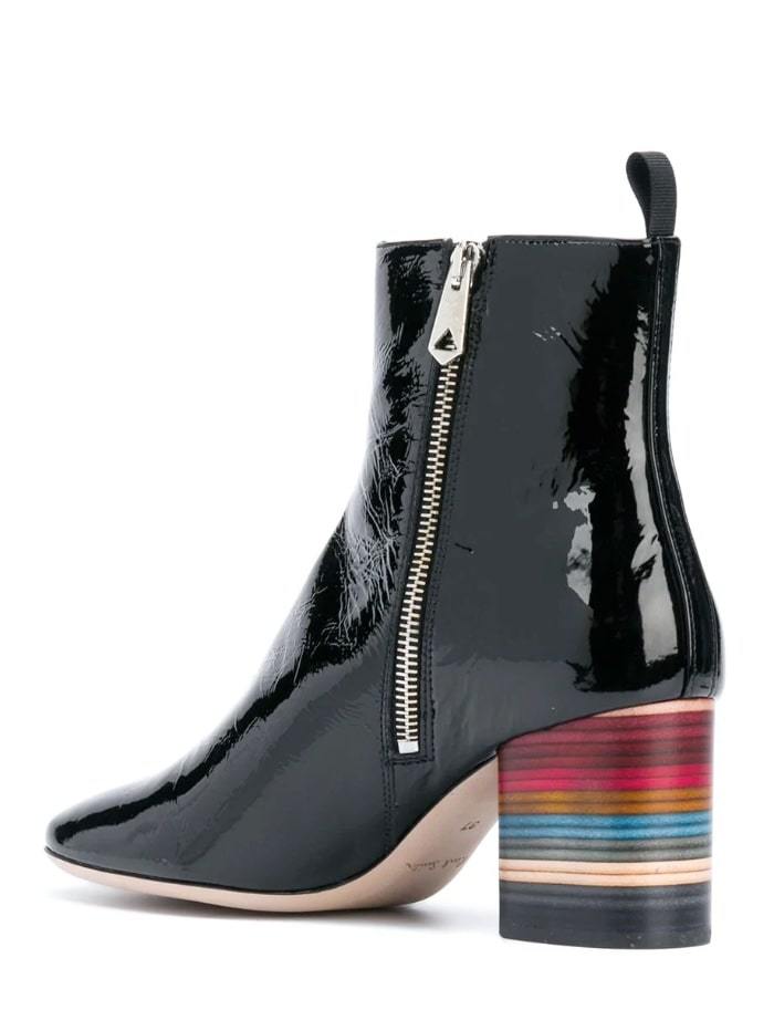 Paul Smith Shoes Paul Smith Moss Black Swirl Heel Leather Boots W1S-MOS04-EPAT-79 izzi-of-baslow