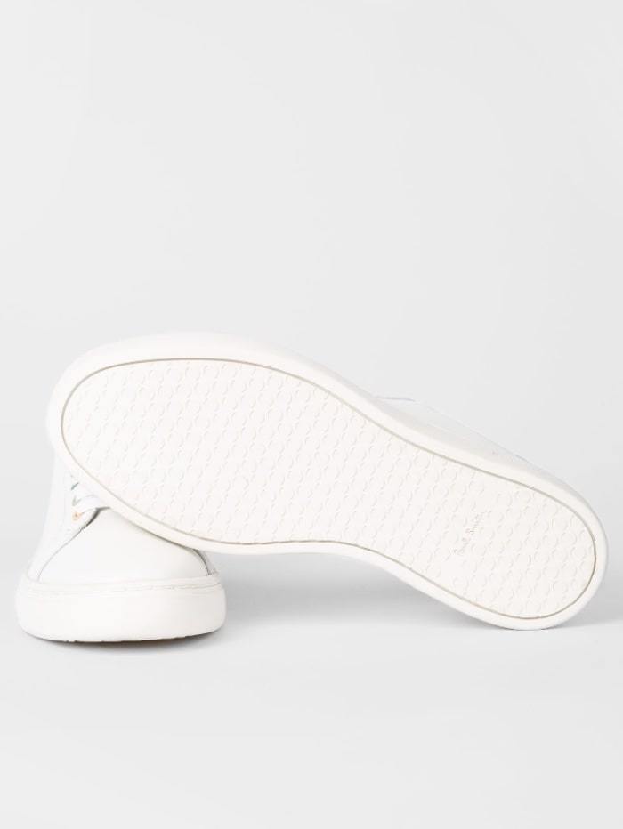 Paul Smith Shoes Paul Smith White Leather Lapin Trainers With Swirl Trims W1S-LAP42-ECAS-01 izzi-of-baslow