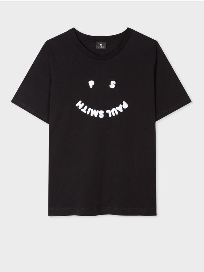 Paul Smith Tops Paul Smith Black T Shirt With Smiley in White W2R-G799-FP2453-79 izzi-of-baslow