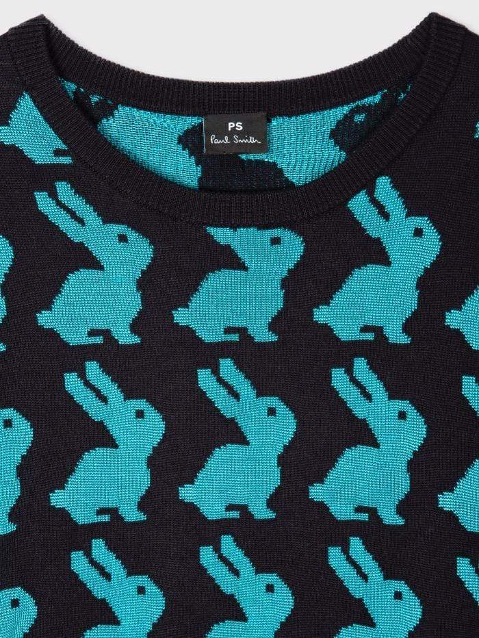 Paul Smith Tops Paul Smith Jumper Turquoise Rabbit W2R-912K-F30763-49 izzi-of-baslow