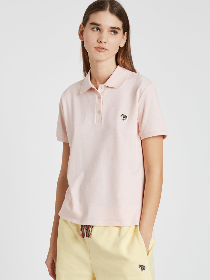 Paul Smith Tops Paul Smith Light Pink Zebra Polo Shirt W2R-224V-H20068-21 izzi-of-baslow