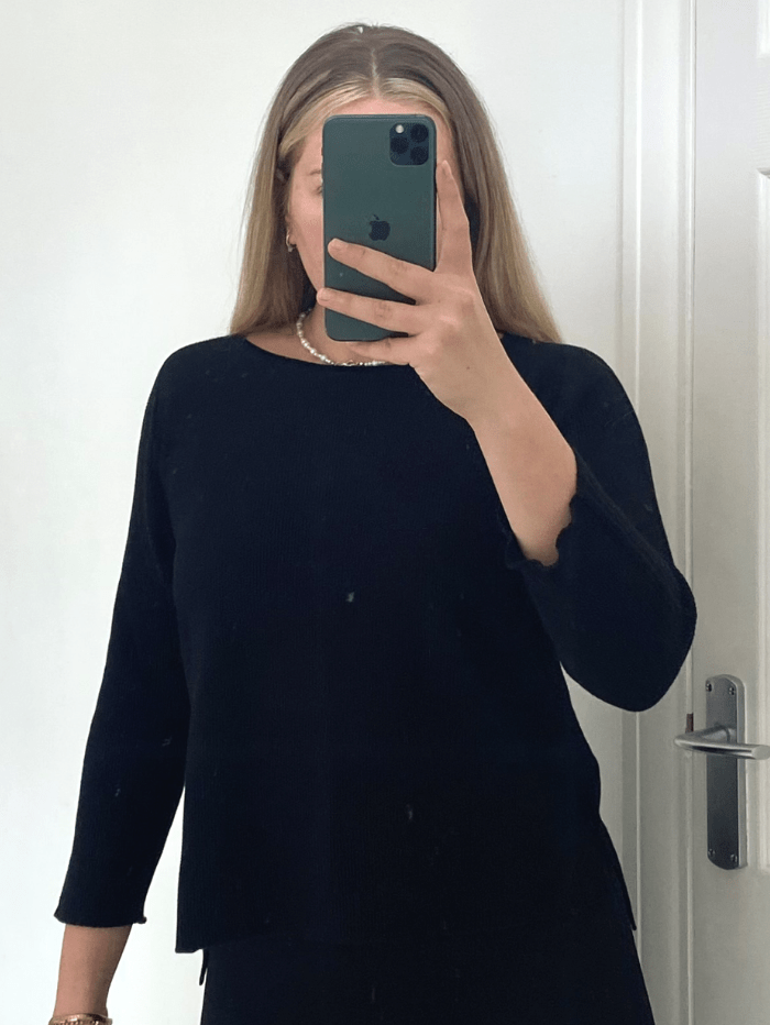 PIRO Knitwear PIRO Blouse NERO Black Knitted Jumper B6003 Col 105 izzi-of-baslow