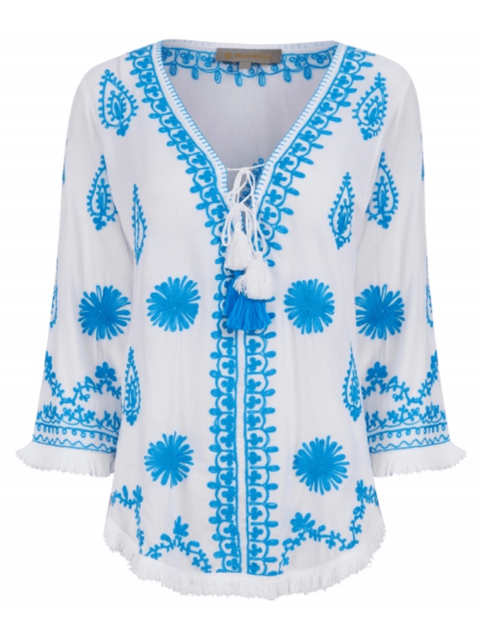 Pranella Cicy White Blue Summer Top Izzi Of Baslow Pranella Cicy White Blue Summer Top Izzi Of Baslow