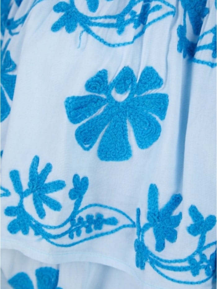 Pranella Tops Pranella Becca Top Sky Blue izzi-of-baslow