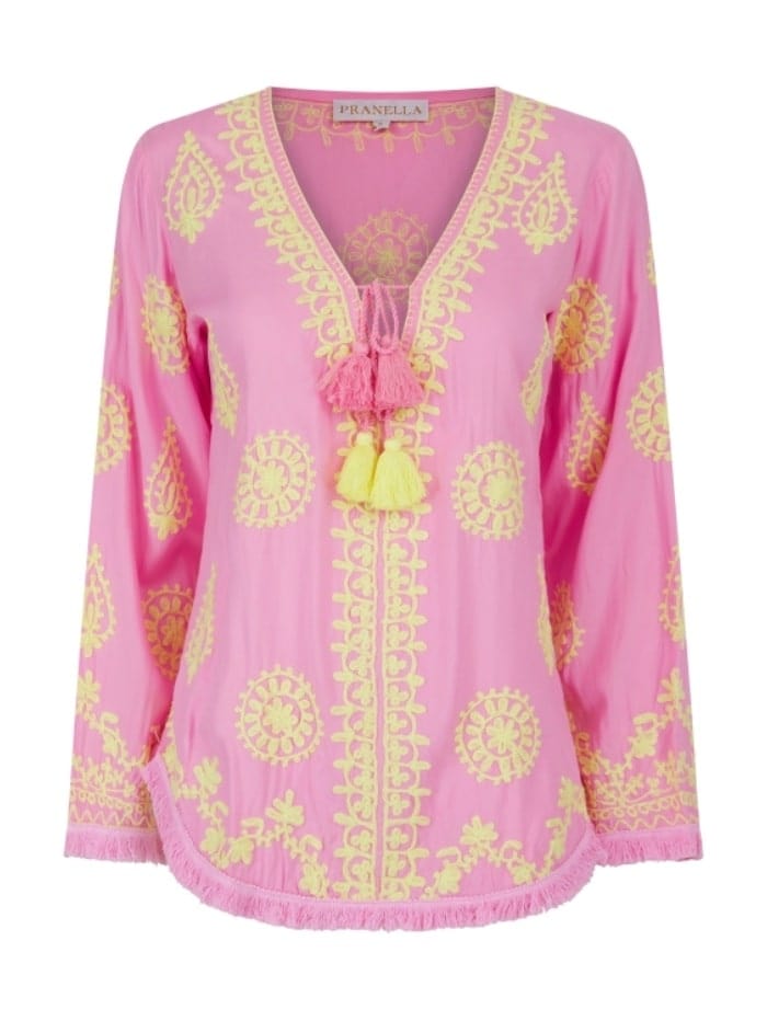 Pranella Tops Pranella Cicy Top Pink Lemon izzi-of-baslow