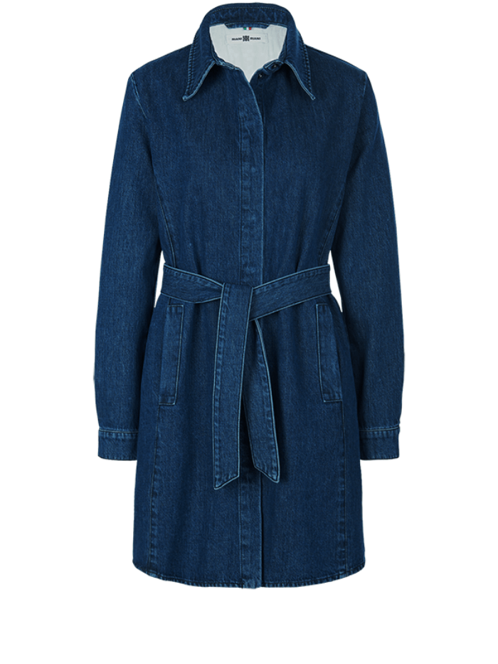 Riani Dresses Riani Authentic Blue Jeans Dress With Belt 336260-3398 izzi-of-baslow