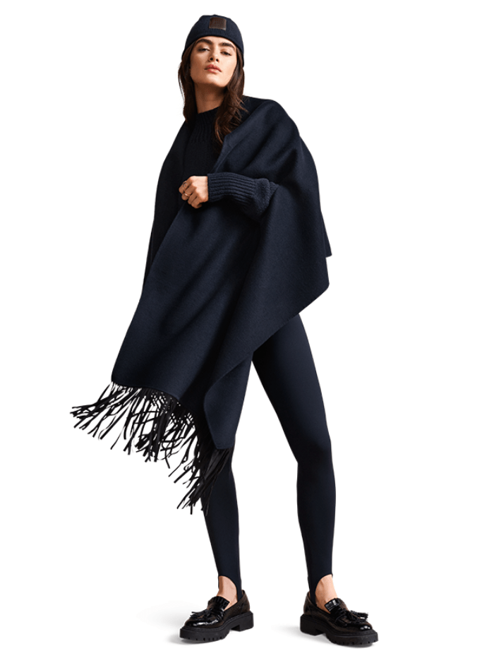 Riani Knitwear One Size Riani Knitted Deep Blue Tassel Scarf 289600 3886 421 izzi-of-baslow