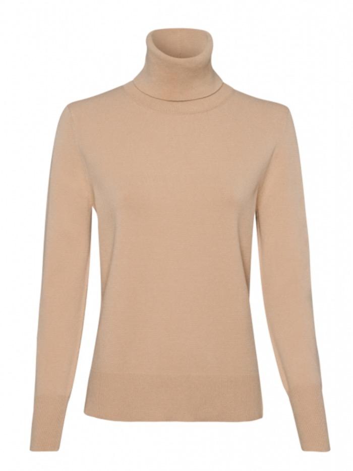 Riani Knitwear Riani Long Sleeved Camel Polo Necked Jumper 807620/7673 izzi-of-baslow