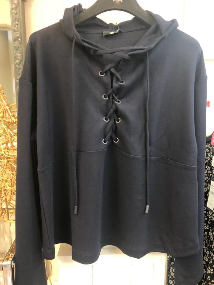 Riani Knitwear Riani Navy Hoodie 708250-8060 421 izzi-of-baslow