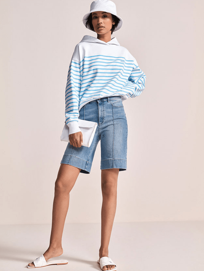 Riani Shorts Riani Blue Denim Bermuda Shorts 243730 3401 416 izzi-of-baslow