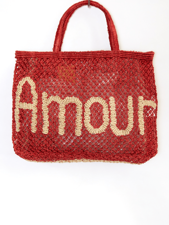 The-Jacksons-London-AMOUR-Jute-Bag-Scarlet-&amp;-Natural-izzi-of-baslow