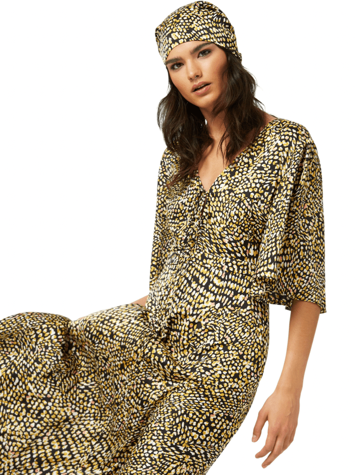 Traffic People Dresses Traffic People Little Lies Black Printed Dress MTM12413001 izzi-of-baslow