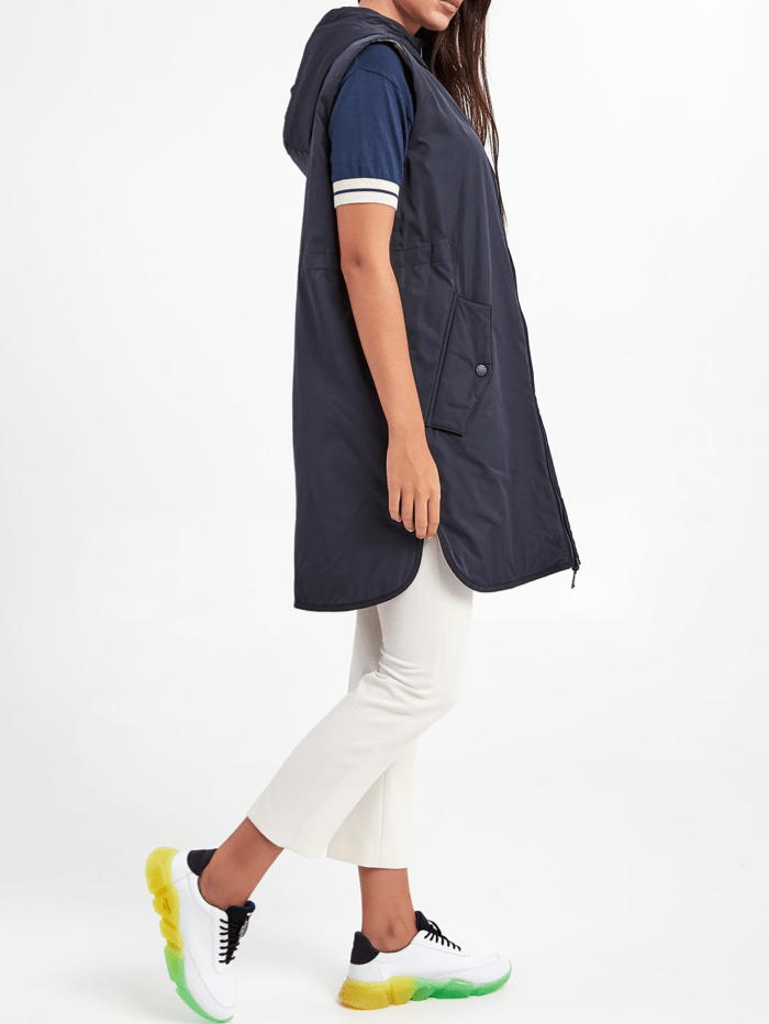 Weekend By Max Mara Coats and Jackets Weekend By Max Mara VINO Reversible Navy & Cream Gilet 52960229 002 izzi-of-baslow