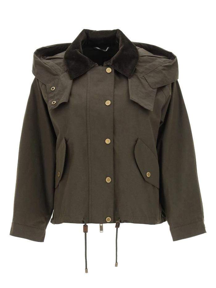 Weekend By Max Mara Coats and Jackets Weekend Max Mara SANDALO Parka Waxed Jacket 50260219 001 izzi-of-baslow