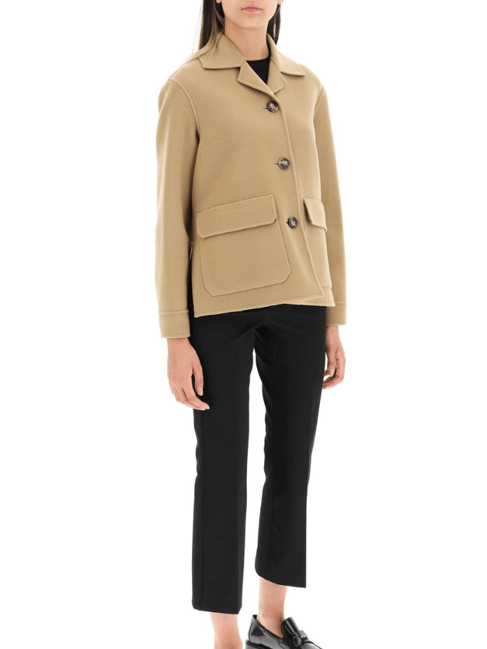 Weekend By Max Mara Tops Weekend By Max Mara Tan CERVINO Wool Jacket 50460129 016 izzi-of-baslow