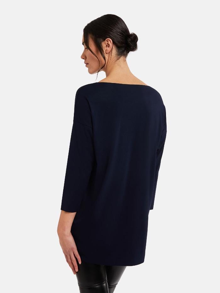 Wolford Ready To Wear By Wolford Wolford Aurora Navy Opal Pure Cut Pullover 52802 5674 izzi-of-baslow