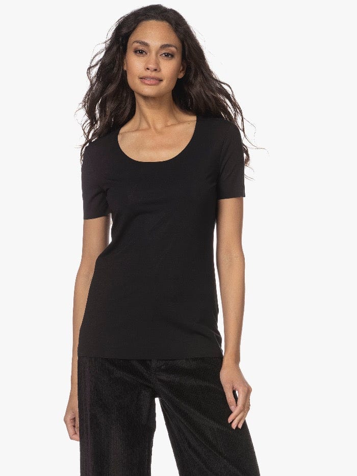 Wolford T Aurora Pure Top Short Sleeves Black 52764 7005 – Izzi of