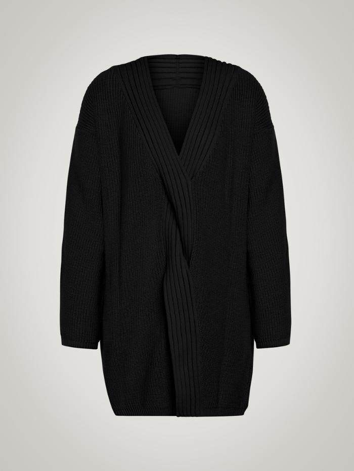 Wolford Ready To Wear By Wolford Wolford Black Merino Wool Heavy Knitted Top 52874 7005 izzi-of-baslow