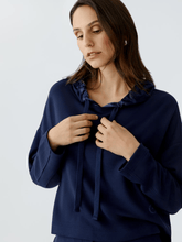 Oui-Womens-Hooded-Sweatshirt-In-Dark-Blue-97812-Col-5742-izzi-of-baslow