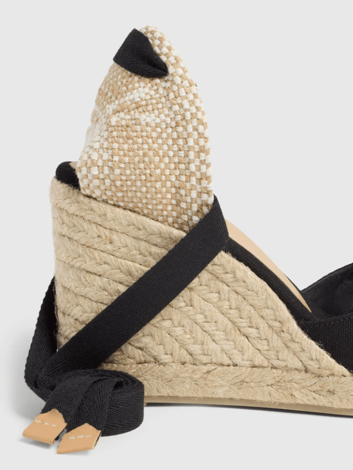 Castaner CARINA 8 Black Espadrille Wedges 020962 100