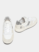 D.A.T.E- Court-2.0-Nylon-White-Glitter-Trainers W401-C2-NY-11 izzi-of-baslow