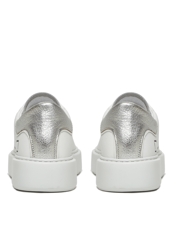 D.A.T.E. Shoes D.A.T.E. Sfera Laminated White Silver Trainers W401-SF-LM-WS izzi-of-baslow