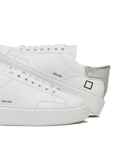 D.A.T.E. Shoes D.A.T.E. Sfera Laminated White Silver Trainers W401-SF-LM-WS izzi-of-baslow