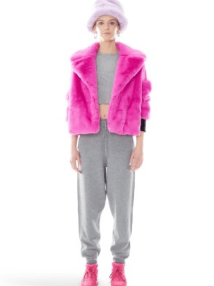 Freed-Sawyer-Cropped-Faux-Fur-Coat-in-Bright-Pink izzi-of-baslow
