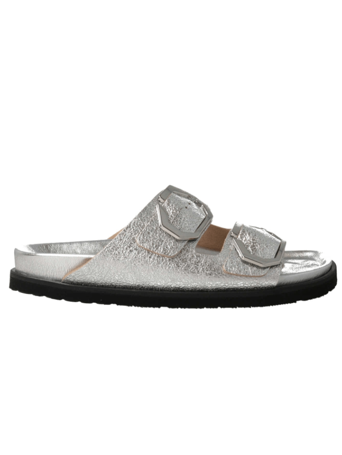 Genuins-Footwear-GALIA-Vegan-Silver-Flat-Sandals G105679 izzi-of-baslow