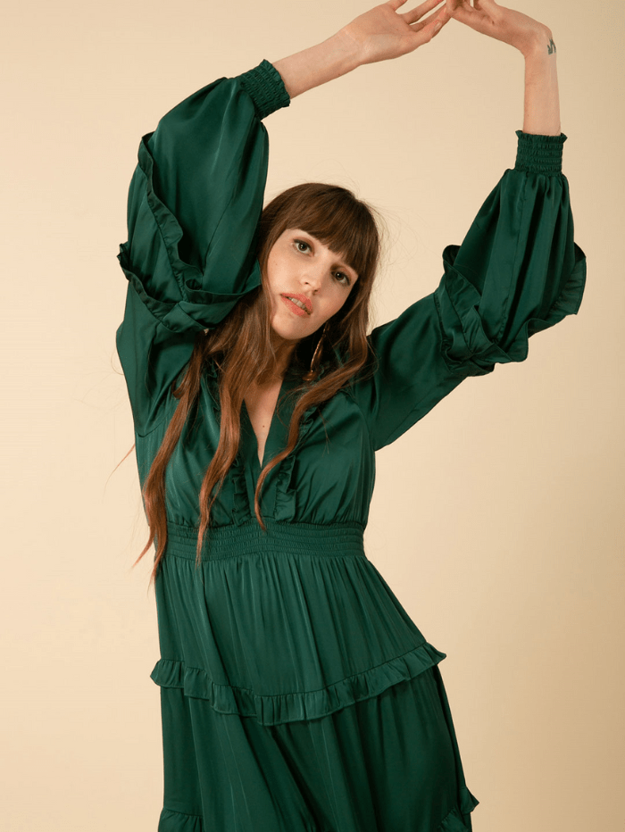hale bob green dress Alaiya Organza Dress Ivory / L