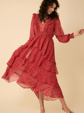 Hale-Bob-Alma-Chiffon-Tiered-Midi-Dress-In-Raspberry 38EH6040 izzi-of-baslow