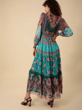 Hale Bob Dresses Hale Bob NYLAH Teal Print Maxi Dress 47AA612A izzi-of-baslow