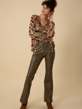 Hale Bob Tops Hale Bob LIANI Velvet Burnout Silk Blend Blouse In Beige 47DY224A izzi-of-baslow