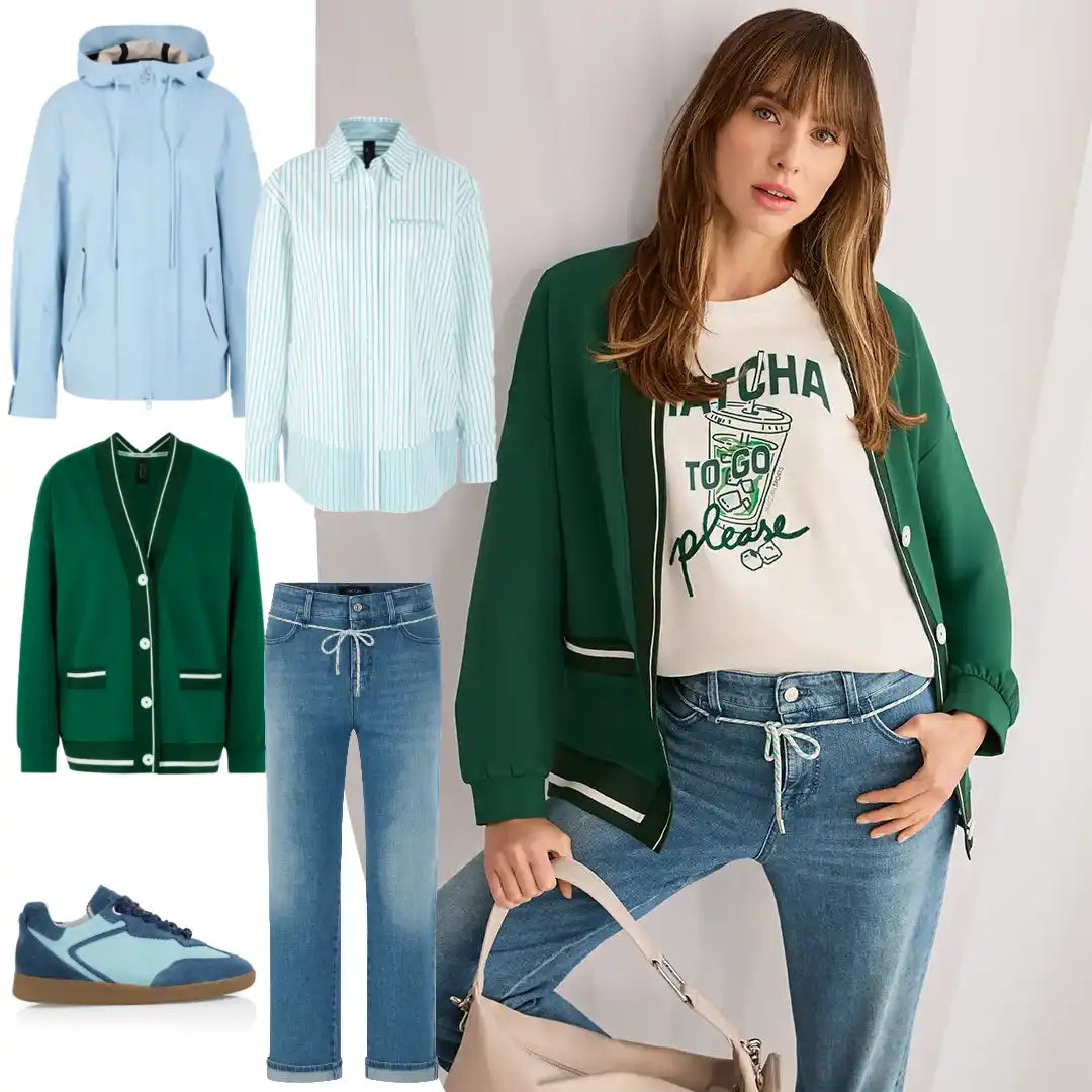 how-to-style-marc-cain-green-cardigan


