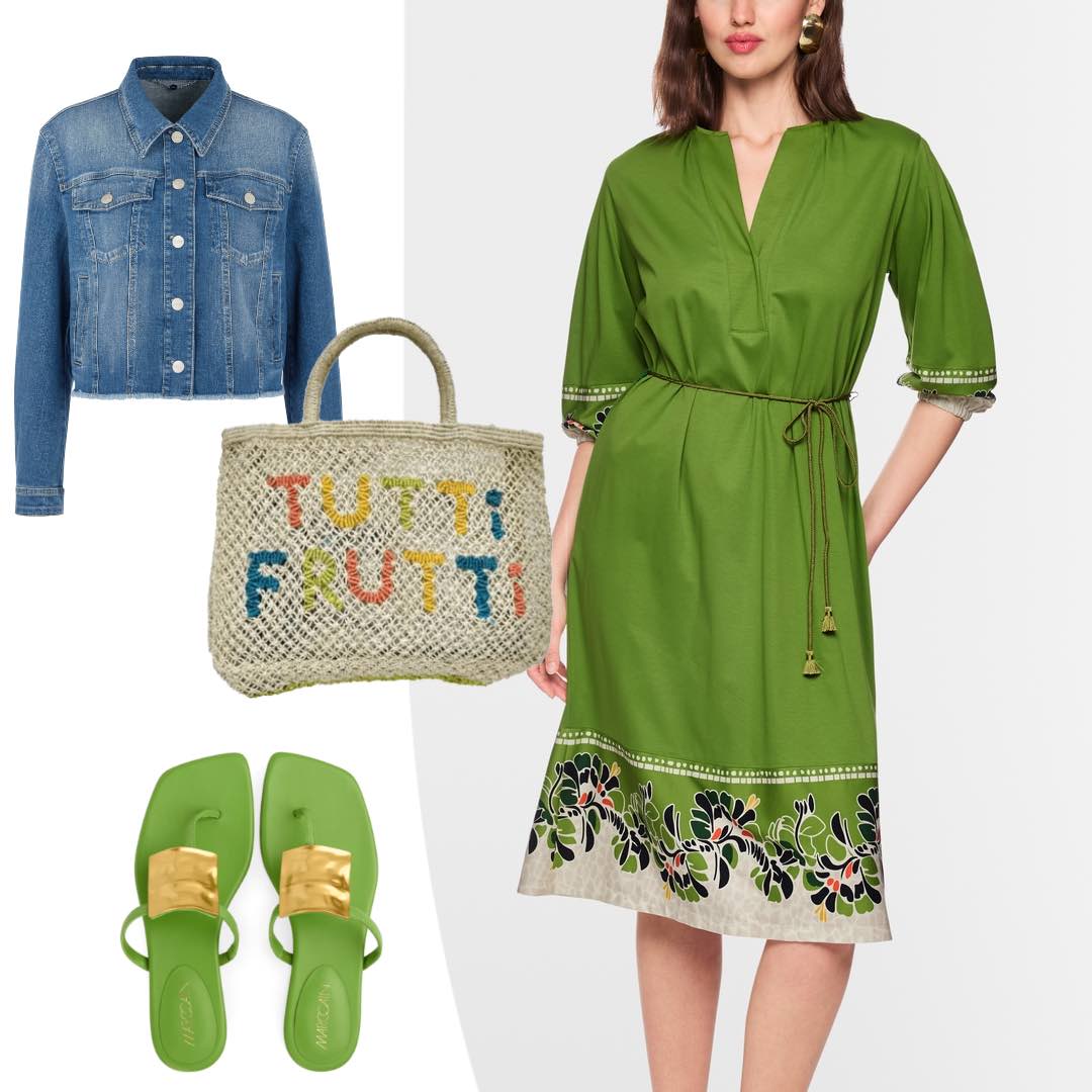 how-to-style-marc-cain-s-green-dress