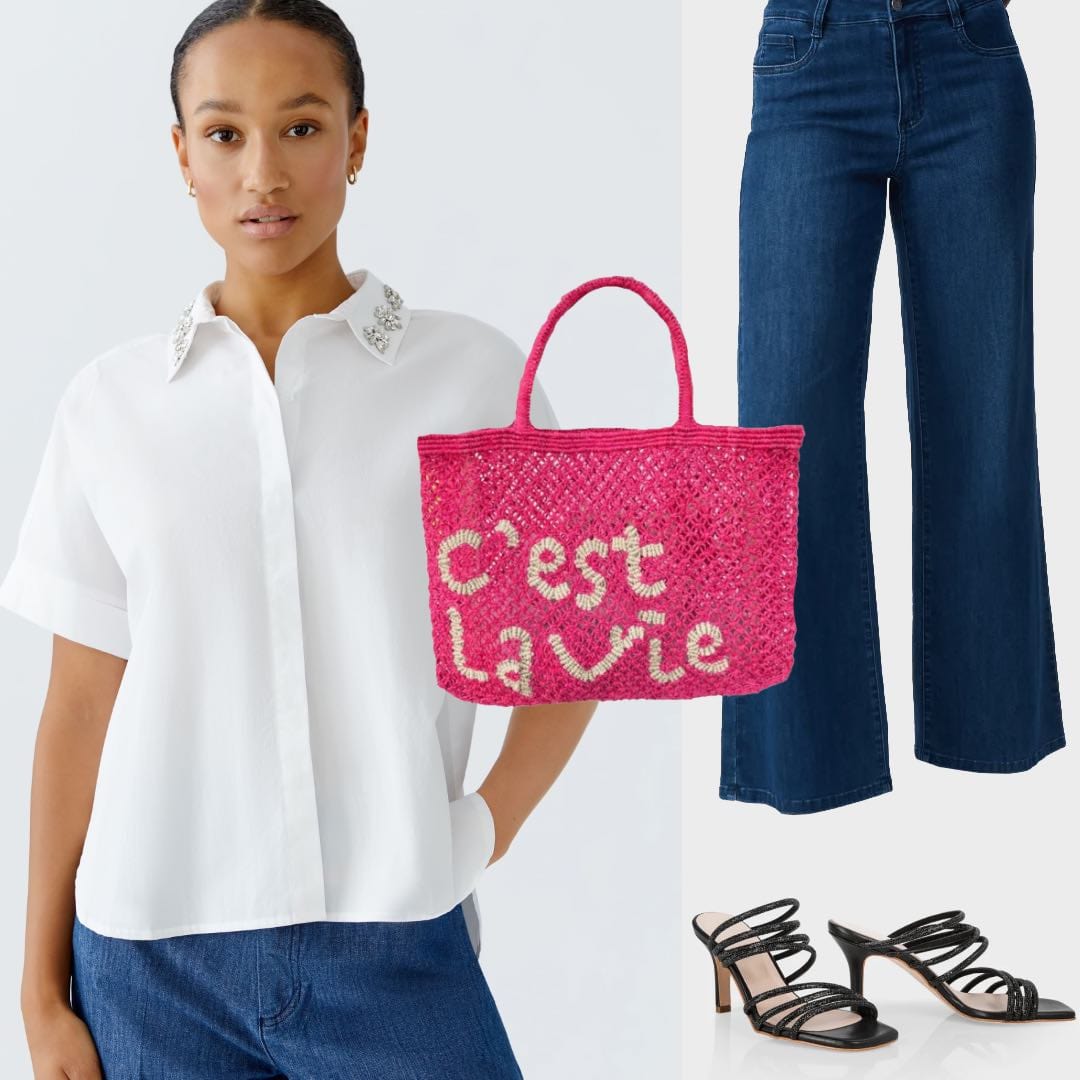 how-to-style-oui-crystal-embellished-shirt
