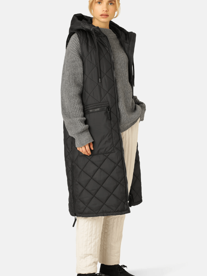 Ilse-Jacobsen-Black-Long-Padded-Gilet AERIAL02 001 izzi-of-baslow