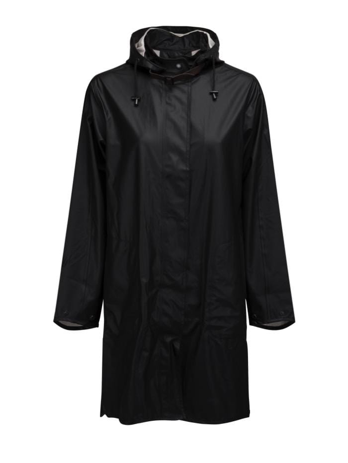 Ilse-Jacobsen-Black-Hooded-Raincoat RAIN71 001 izzi-of-baslow