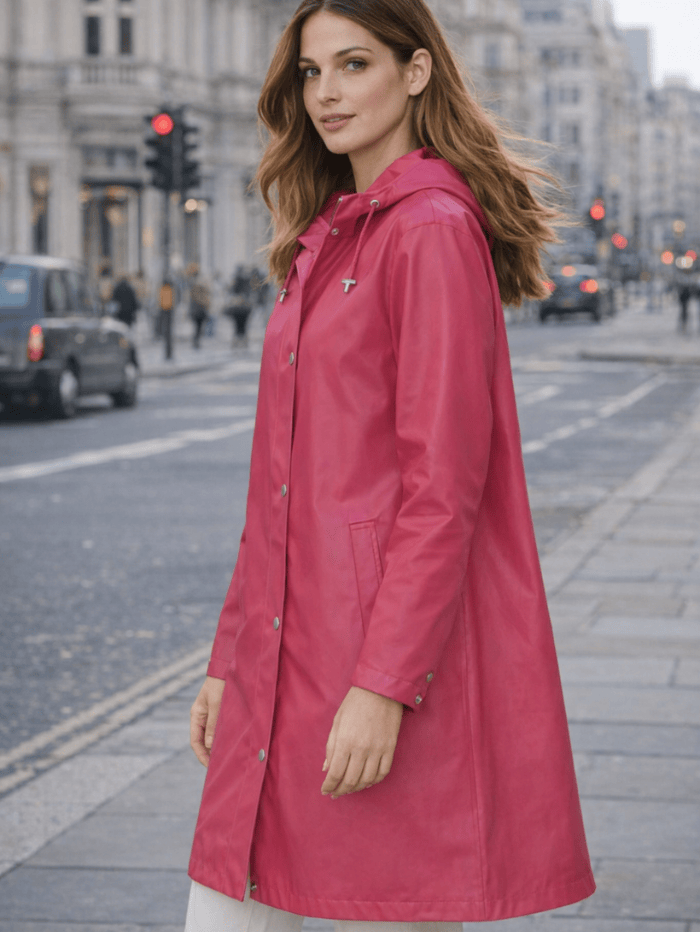 Ilse Jacobsen Coats and Jackets Ilse Jacobsen RAIN87 Raincoat In Sangria 933 izzi-of-baslow