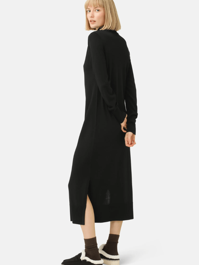 Ilse-Jacobsen-Black-Long-Jumper-Dress-WILMA4036-of-baslow