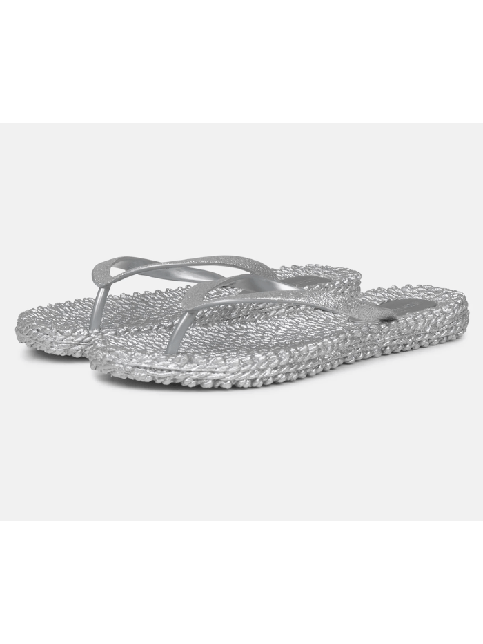 Ilse Jacobsen Shoes Ilse Jacobsen Flip Flops With Glitter In Silver CHEERFUL01 Col 710 izzi-of-baslow