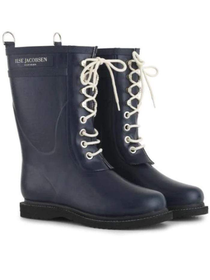 Ilse-Jacobsen-Medium-Length-Rubber-Lace-Up-Wellington-Boots-Dark-Indigo RUB15 660 izzi-of-baslow